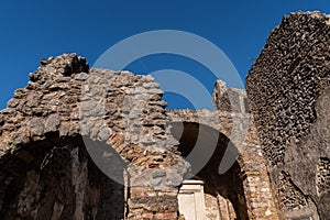 Isernia, Molise, ruins of the Celestial Convent of S. Spirito.  View.