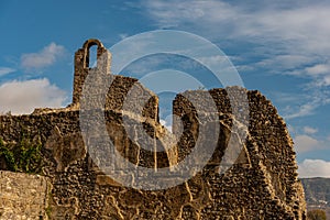 Isernia, Molise, ruins of the Celestial Convent of S. Spirito.  View.