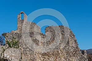 Isernia, Molise, ruins of the Celestial Convent of S. Spirito.  View.