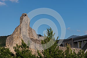 Isernia, Molise, ruins of the Celestial Convent of S. Spirito.  View.