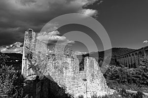 Isernia, Molise, ruins of the Celestial Convent of S. Spirito.  View.