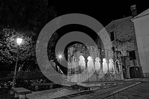 Isernia, Molise. The "Fraternal Fountain" is an elegant public fountain, as well as a symbol, of the city of Isernia. photo