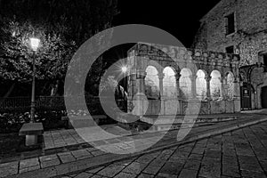 Isernia, Molise. The "Fraternal Fountain" is an elegant public fountain, as well as a symbol, of the city of Isernia. photo