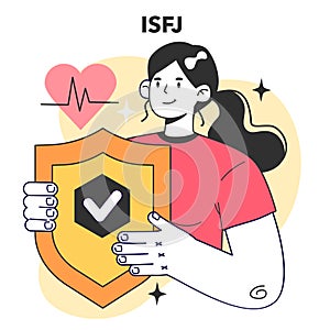 ISFJ MBTI type. Character with introverted, observant, feeling,