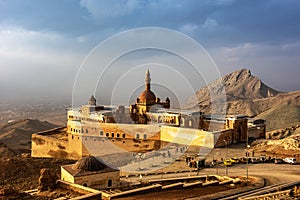 Ishak Pasha Palace (Turkish: Ishak Pasa Sarayi) in Dogubayazit, Agri, Turkey.