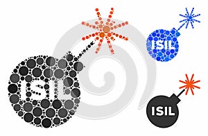 ISIL bomb Composition Icon of Circles