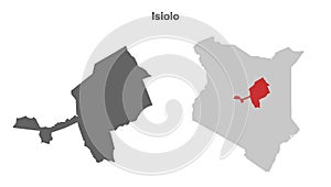 Isiolo outline map
