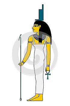 Isis, goddess in ancient Egypt religion, sister and wife of Osiris