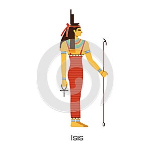 Isis, old Egyptian goddess for healing and dead. Ancient Egypts female god profile. History and religion character of