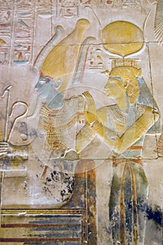 Isis and Osiris carving photo