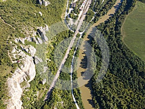 Iskar river, passing near village of Karlukovo, Bulgaria