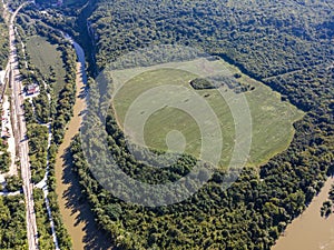 Iskar river, passing near village of Karlukovo, Bulgaria