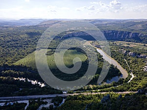 Iskar river, passing near village of Karlukovo, Bulgaria