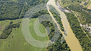 Iskar river, passing near village of Karlukovo, Bulgaria