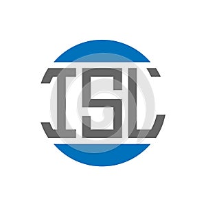 ISL letter logo design on white background. ISL creative initials circle logo concept. ISL letter design photo