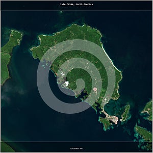 Isla Colon, Panama, cropped to square. Satellite, October 29, 2022 photo