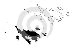 Isla Culebra municipality Commonwealth, Porto Rico, PR, Unincorporated territories of the United States map vector illustration photo