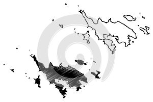Isla Culebra municipality Commonwealth, Porto Rico, PR, Unincorporated territories of the United States map vector illustration photo