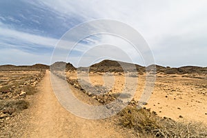 Isla de Lobos Road, Fuerteventura, Spain photo