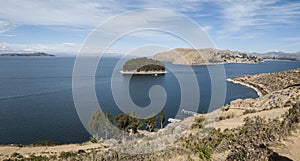 Isla del Sol, Bolivia, panorama from the top of the island