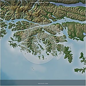 Isla Hoste Stewart, Chile, cropped to square. Physical photo