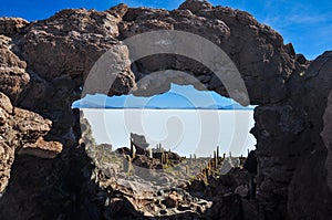 Isla Incahuasi (Pescadores), Salar de Uyuni, Bolivia photo