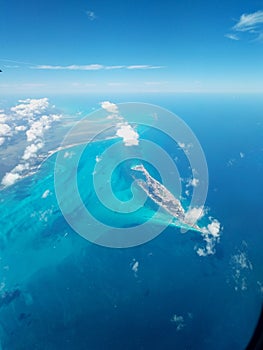 Isla mujeres MÃ©xico from airplane photo