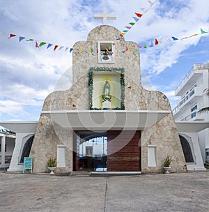 Isla Mujeres, Quintana Roo, Mexico, January 29nd, 2023: Capilla de Guadalupe interior photo