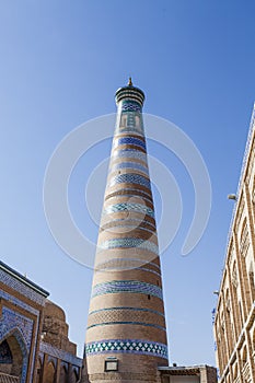 Islam Khodja Minaret in Khiva Xiva, Uzbekistan photo