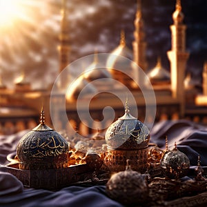 islam a monotheistic religion based on the teachings of the pr photo