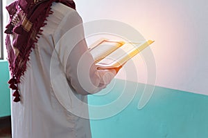 Islam muslim man praying in mosque