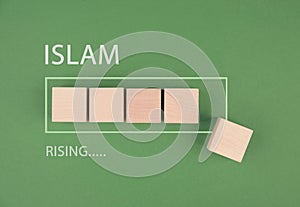 Islam, rising influence in Europe, progress bar, social issue and religion, moslim culture in european countries, immigration photo