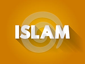 Islam text quote, concept background