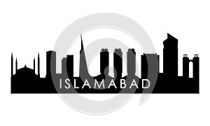 Islamabad skyline silhouette.