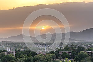 Islamabad Skyline Sunset Pakistan photo