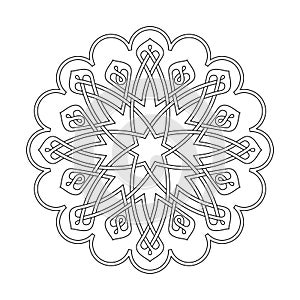 Islamic Arabic vector mandala