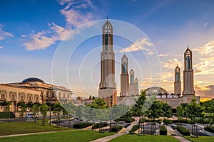 Islamic Architecture Mosque at Sunset