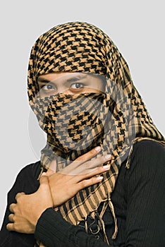 Islamic Asian girl with scarf