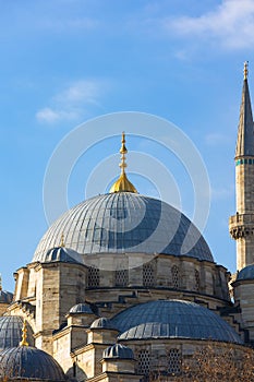 Islamic background photo. Architectural details of Eminonu New Mosque