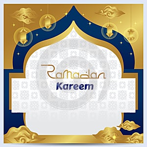 Islamic Background For Ramdan Karem is suitable for Design Templates Premium Vector