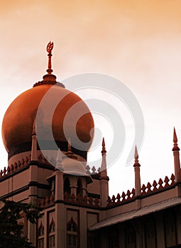 Islámico el edificio mezquita sobre el 