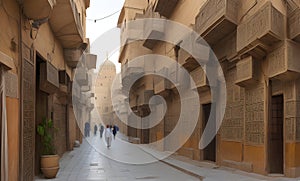 Islamic Cairo, the city of Egypt, an ancient neighbourhood with narrow streets
