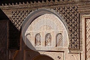 Islamic college Ben Youssef Medersa in Marrakesh, Morocco