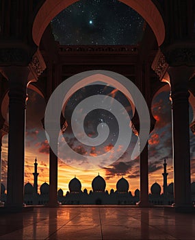 Islamic concept night background