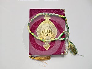 Islamic concept for daily pray. Yasin book on white background. alquran, holy book koran