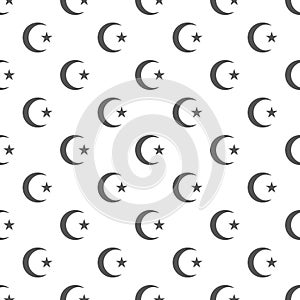 Islamic crescent moon pattern seamless