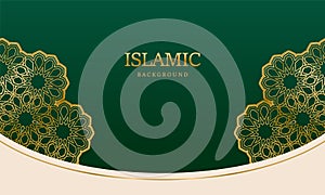 Islamic design greeting card and background template