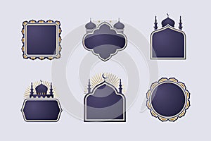 Islamic Eid and Ramadan Blank Badge or medal