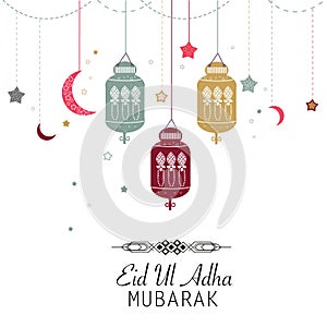 Islamic Festival of Sacrifice, Eid-Al-Adha celebration greeting card.