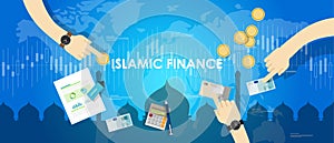 Islamic finance economy islam banking money management concept sharia bank